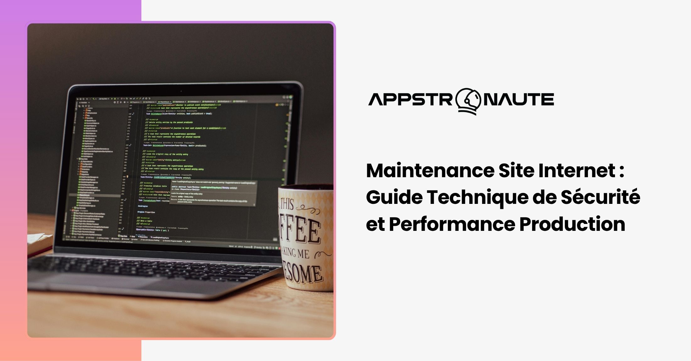 Monitoring technique pour la maintenance de site internet avec gestion des patchs de sécurité et surveillance des serveurs de production.